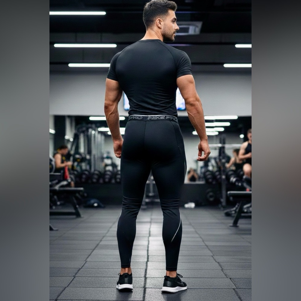 Nike Black Performance Gear Compression Tights Pa… - image 4